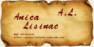 Anica Lisinac vizit kartica